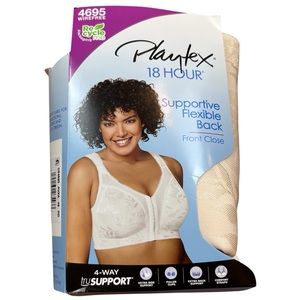 Playtex 18 Hour Front Close Bra Wire-Free Beige #4695 NEW 48DD